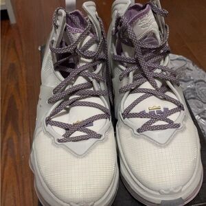 lebron xix purple and white